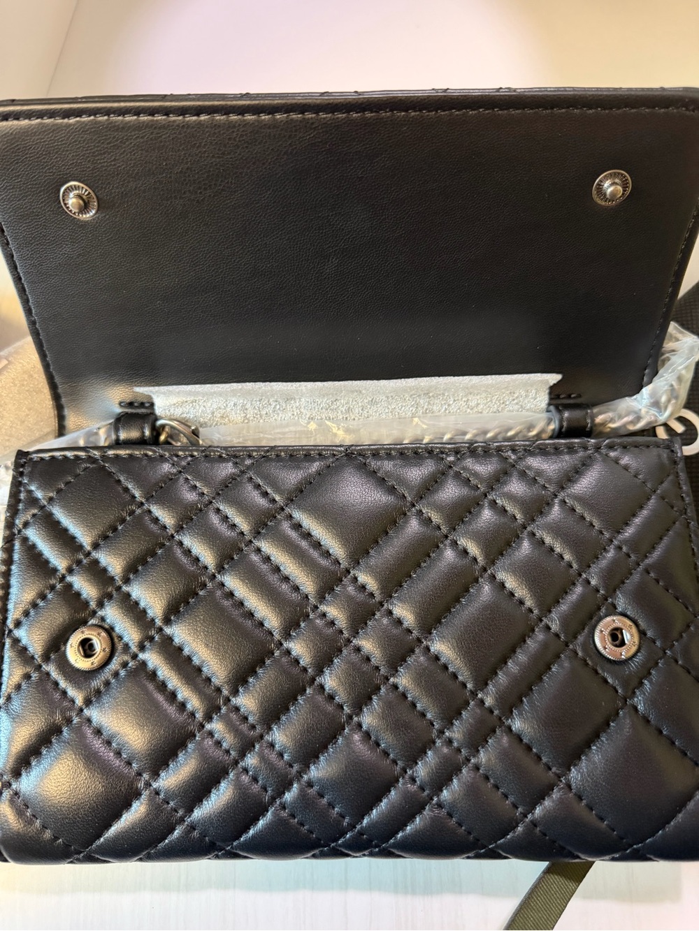 Kurt Geiger London Brixton Leather Chain Wallet in black - Picture 5 of 5